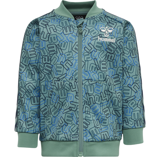 hmlOLYMPUS ZIP JACKET, MINERAL BLUE, packshot