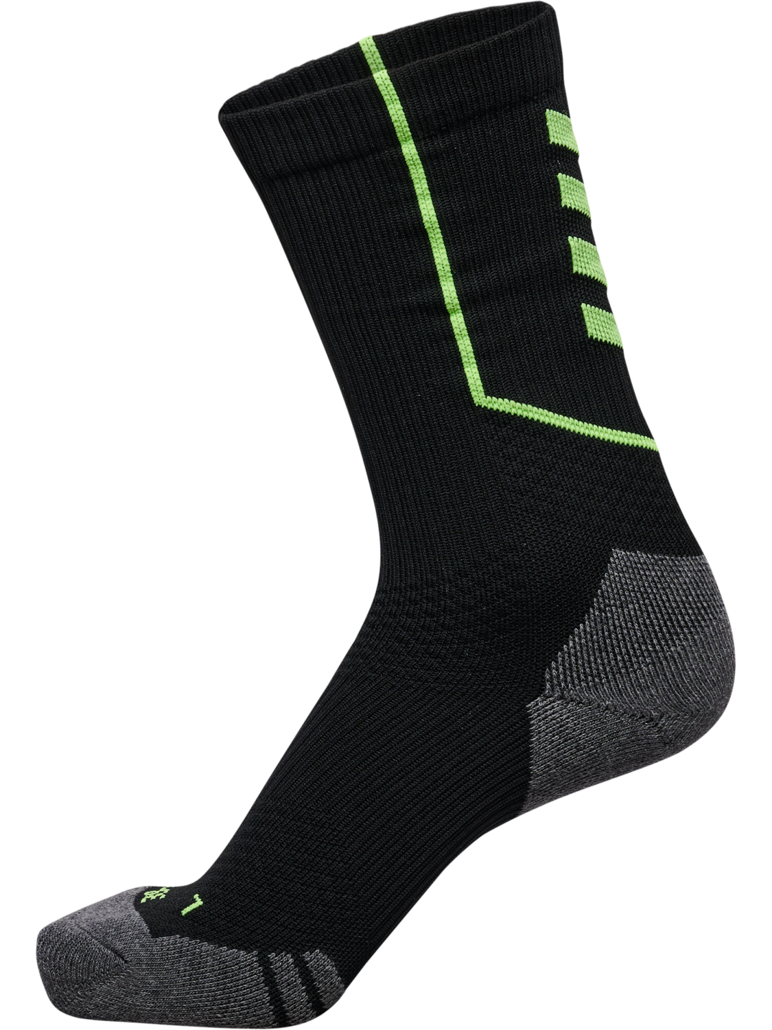 hmlPRO TRAINING SOCKS LOW NEON, BLACK/GREEN GECKO, packshot