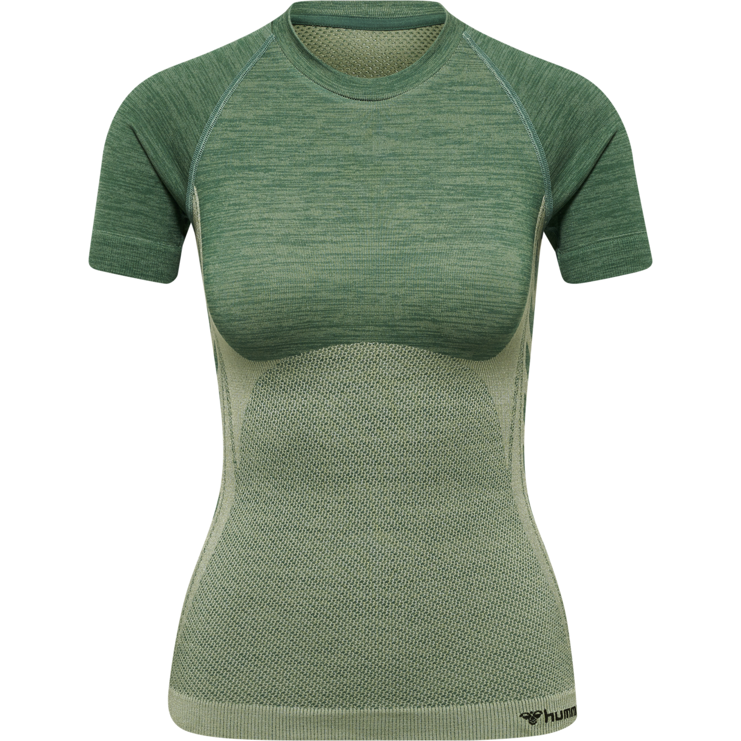 hmlCLEA SEAMLESS TIGHT T-SHIRT, LAUREL WREATH/LILY PAD MELANGE, packshot
