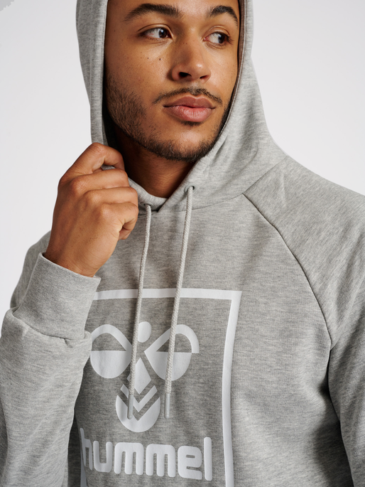 hmlISAM 2.0 HOODIE, GREY MELANGE, model