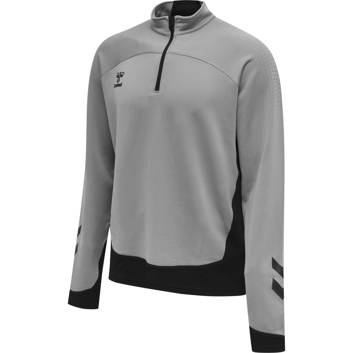 hmlLEAD HALF ZIP KIDS , GREY MELANGE, packshot