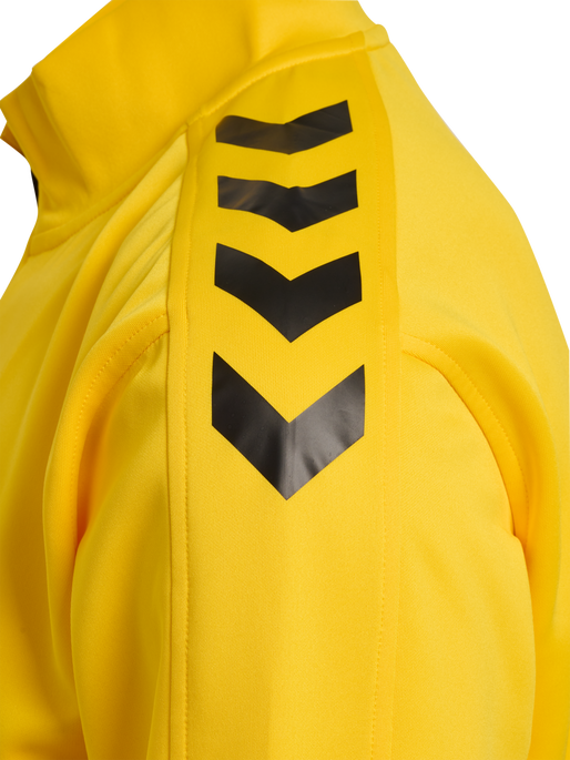 hmlCORE XK POLY ZIP SWEAT, SPORTS YELLOW, packshot