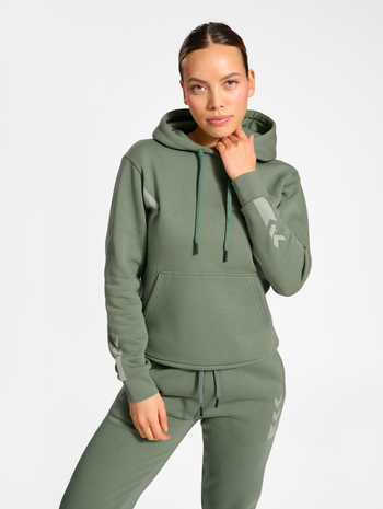 hmlACTIVE CO HOODIE WOMAN, SEA SPRAY, model