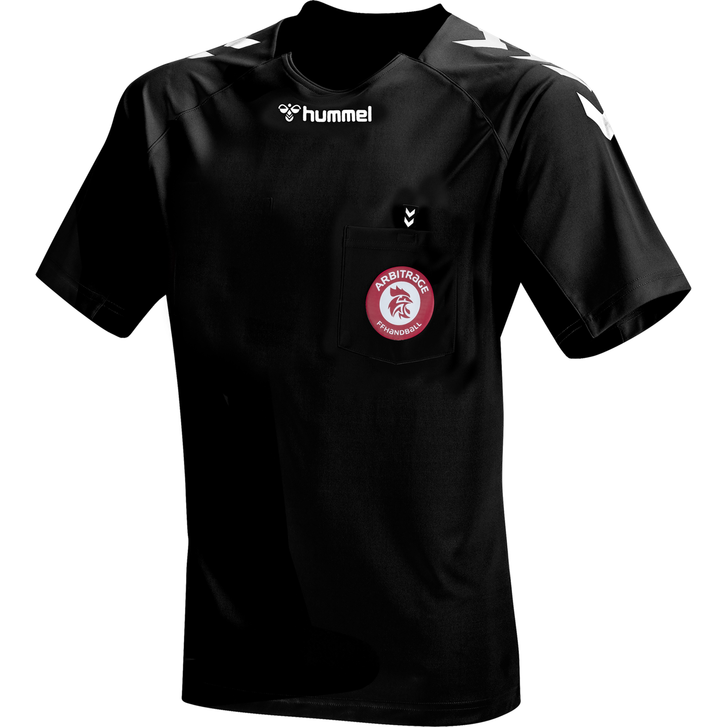 FFHB REFEREE YOUTH JERSEY S/S, BLACK, packshot