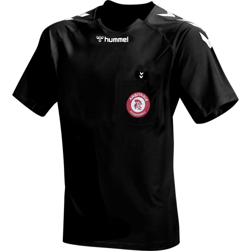 FFHB REFEREE YOUTH JERSEY S/S, BLACK, packshot