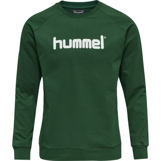HMLGO COTTON LOGO SWEATSHIRT WOMAN, EVERGREEN, packshot