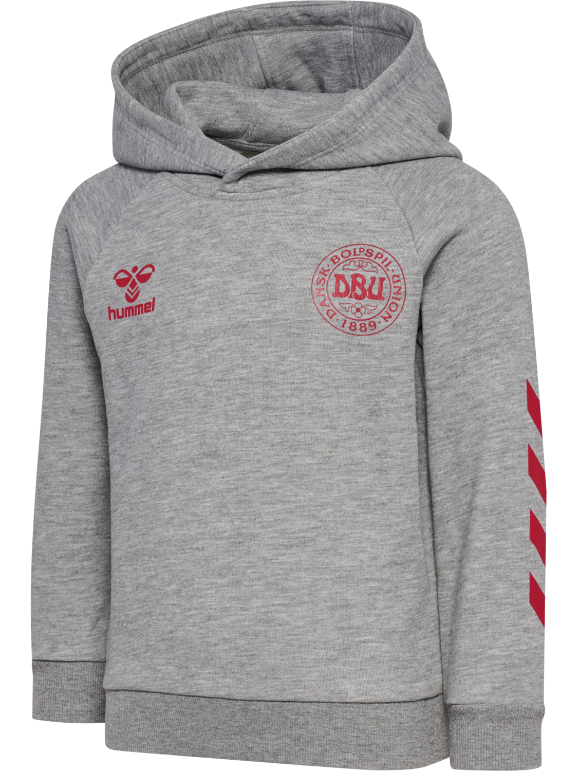 hmlJR REG DBU HOODIE, GREY MELANGE, packshot