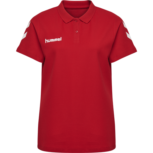 HMLGO COTTON POLO WOMAN, TRUE RED, packshot