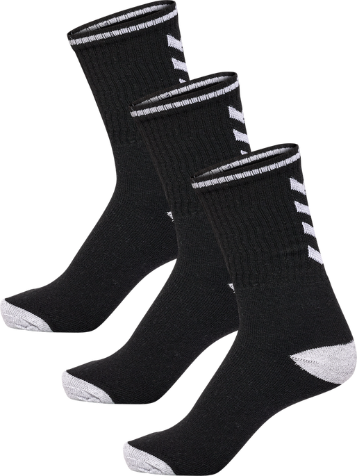 hml3-PACK SINGLE STRIPE CREW SOCK, BLACK, packshot