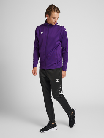 hmlCORE XK POLY ZIP SWEAT, ACAI, model