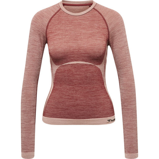 hmlCLEA SEAMLESS TIGHT T-SHIRT L/S, WITHERED ROSE, packshot