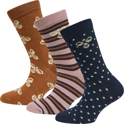 hmlALFIE SOCK 3-PACK, BLACK IRIS, packshot