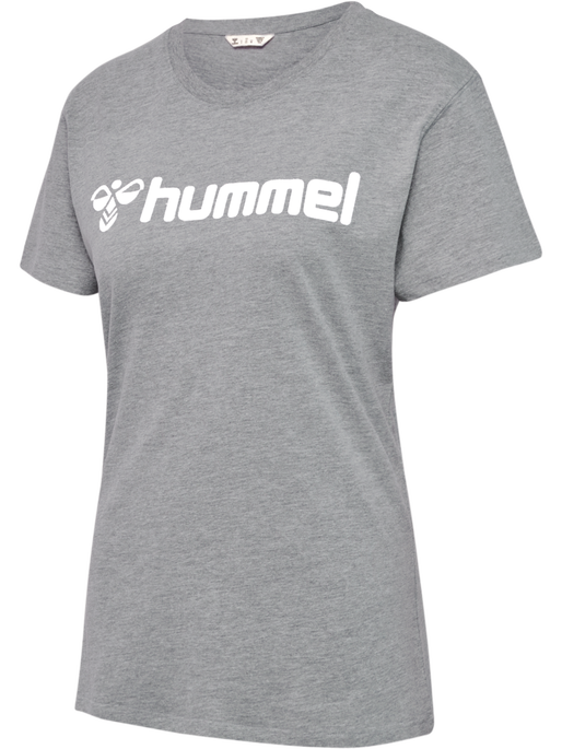 hmlGO 2.0 LOGO T-SHIRT S/S WOMAN, GREY MELANGE hmlGO 2.0 LOGO T-SHIRT S/S WOMAN, GREY MELANGE, packshot
