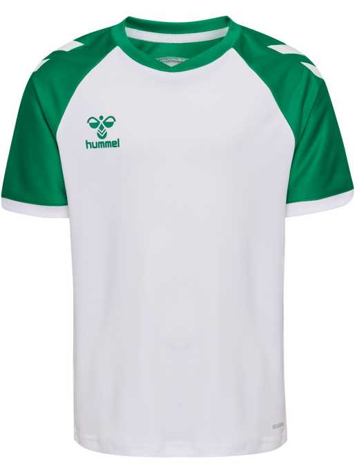 hmlMATCH LEAGUE JERSEY S/S KIDS, WHITE/JELLY BEAN hmlMATCH LEAGUE JERSEY S/S KIDS, WHITE/JELLY BEAN, packshot