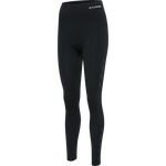 hmlCLEA SEAMLESS MID WAIST TIGHTS, BLACK MELANGE hmlCLEA SEAMLESS MID WAIST TIGHTS, BLACK MELANGE, packshot