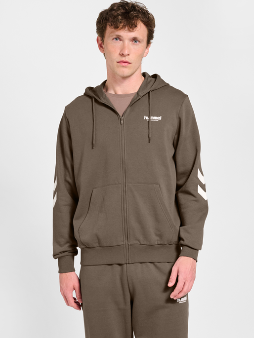 hmlLEGACY 2.0 ZIP HOODIE, DARK NIGHT, model