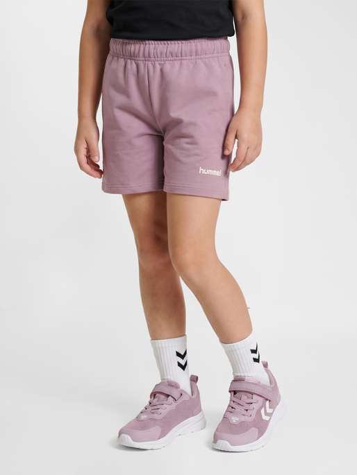 hmlJR LIGHT SWEAT SHORTS, SEA FOG, model