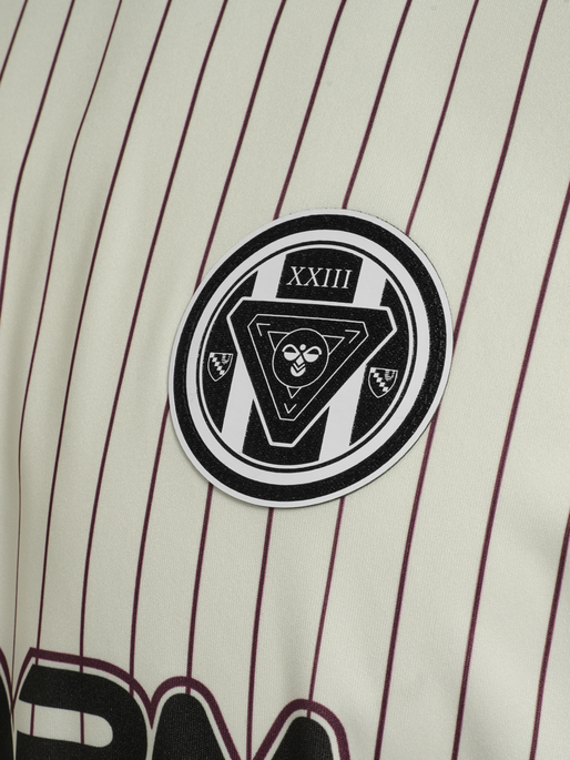 hmlLOOSE JERSEY SS STRIPE TOPSCORER, TOFU hmlLOOSE JERSEY SS STRIPE TOPSCORER, TOFU, packshot