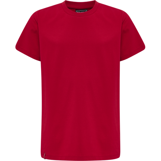 hmlRED BASIC T-SHIRT S/S KIDS, TANGO RED, packshot