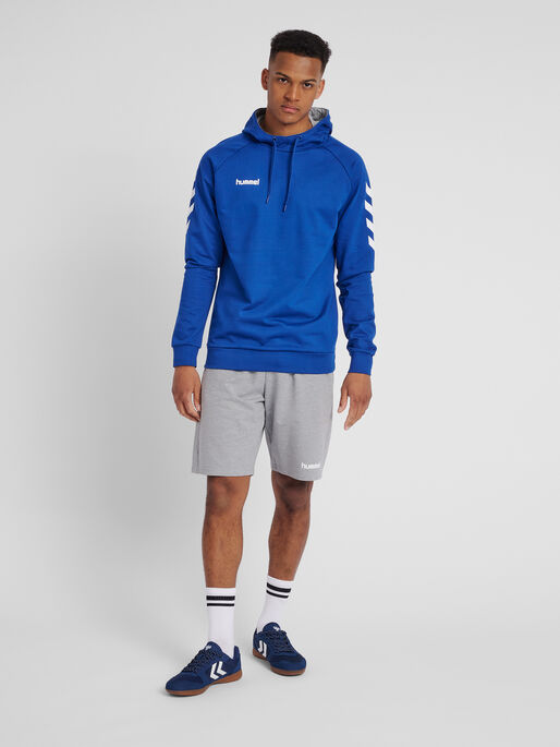 HUMMEL GO COTTON HOODIE, TRUE BLUE, model