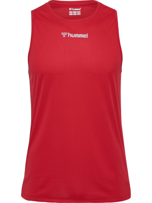 hmlRUN SINGLET S/L, TANGO RED, packshot
