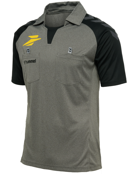 FFHB REFEREE JERSEY S/S, GREY MELANGE, packshot