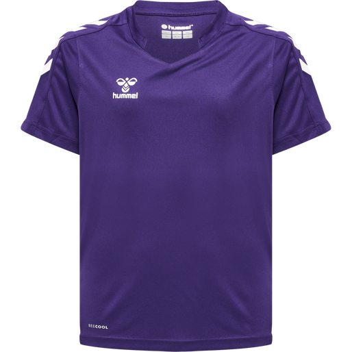 hmlCORE XK POLY JERSEY S/S KIDS, ACAI/WHITE, packshot