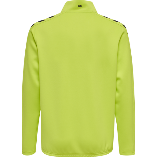 hmlCORE XK HALF ZIP POLY SWEAT KIDS, LIME POPSICLE, packshot