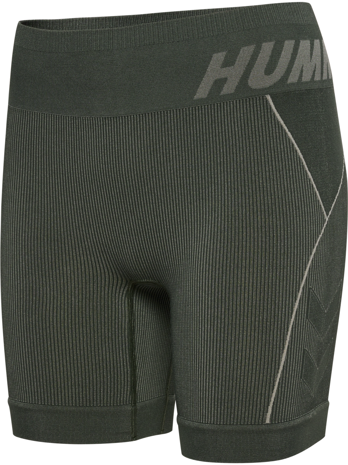 hmlTE CHRISTEL SEAMLESS SHORTS, CLIMBING IVY/SEAGRASS MELANGE, packshot