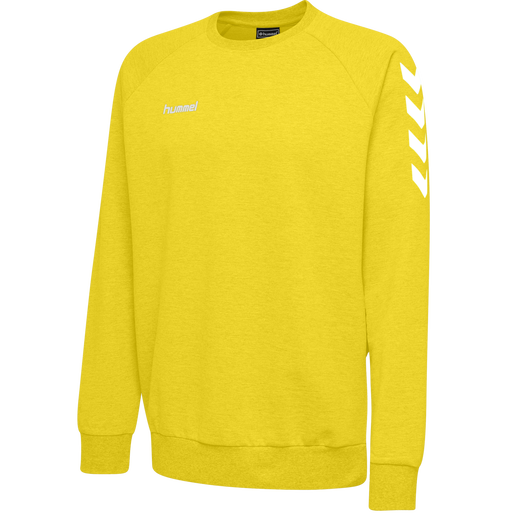 HUMMEL GO COTTON SWEATSHIRT, SPORTS YELLOW, packshot