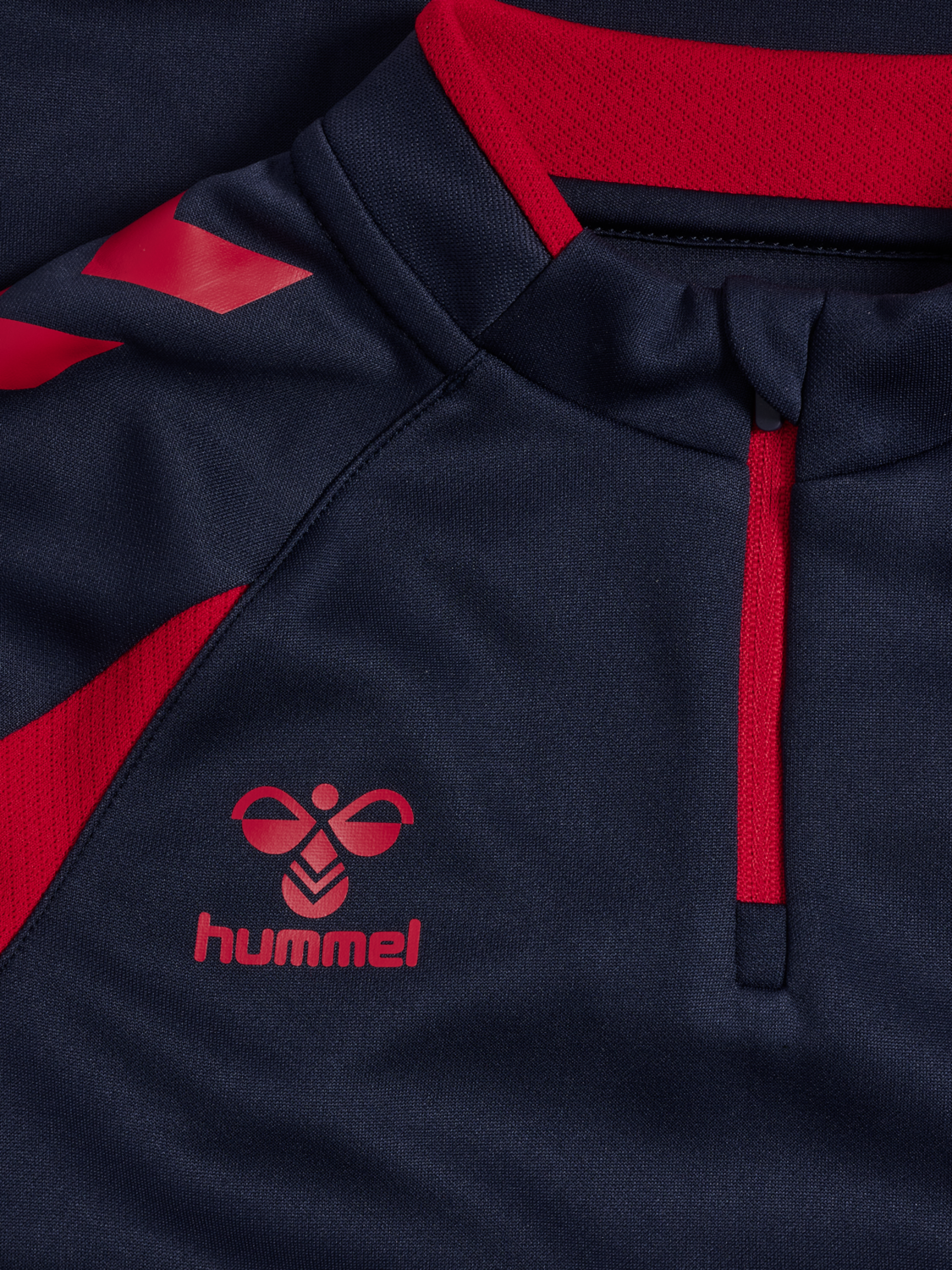 hmlCORE 2.0 HALF ZIP KIDS, MARINE/TRUE RED, packshot