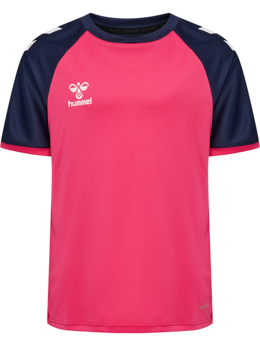 hmlMATCH LEAGUE JERSEY S/S KIDS, RASPBERRY SORBET/MARINE hmlMATCH LEAGUE JERSEY S/S KIDS, RASPBERRY SORBET/MARINE, packshot