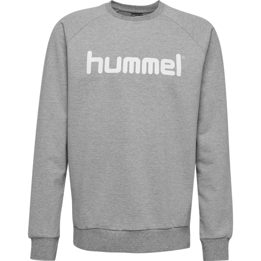 HUMMEL GO KIDS COTTON LOGO SWEATSHIRT, GREY MELANGE, packshot