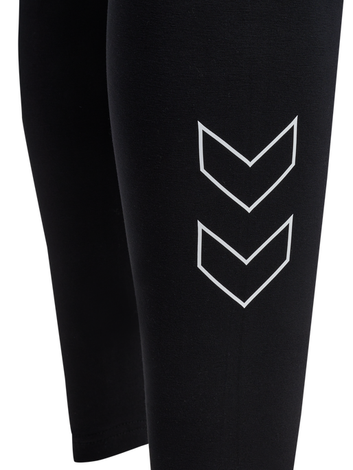 hmlELEMENTAL COTTON HW TIGHTS, BLACK hmlELEMENTAL COTTON HW TIGHTS, BLACK, packshot