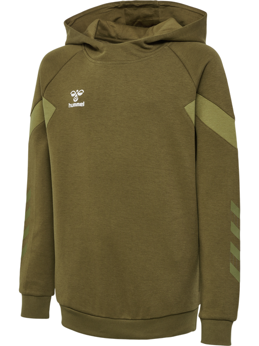hmlTRAVEL SWEAT HOODIE KIDS, MILITARY OLIVE, packshot