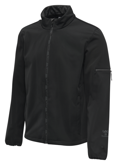 hmlNORTH SOFTSHELL JACKET, BLACK, packshot