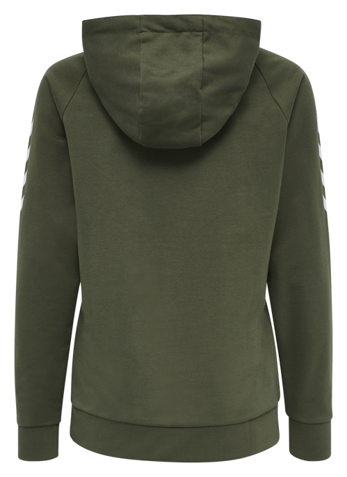 HUMMEL GO COTTON HOODIE WOMAN, GRAPE LEAF, packshot