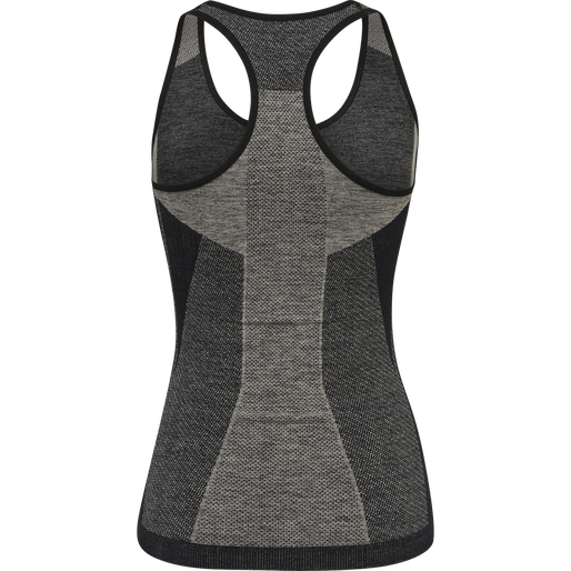 hmlCLEA SEAMLESS TOP, CHATEAU GRAY/BLACK MELANGE, packshot