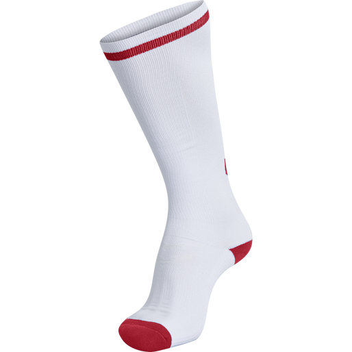 ELITE INDOOR SOCK HIGH, WHITE/TRUE RED, packshot