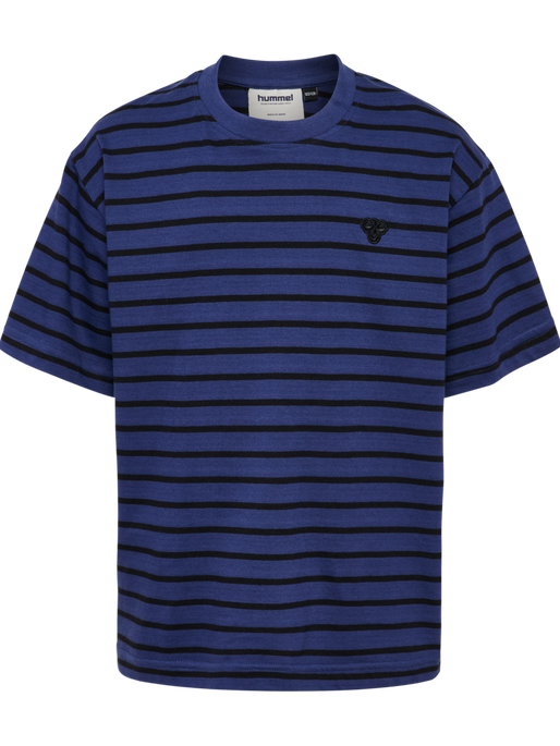 hmlJR LOOSE STRIPED SET BEE, DEEP COBALT hmlJR LOOSE STRIPED SET BEE, DEEP COBALT, packshot