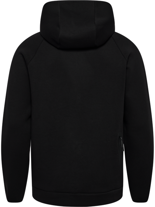 hmlTECH FLEECE REGULAR ZIP HOODIE, BLACK hmlTECH FLEECE REGULAR ZIP HOODIE, BLACK, packshot
