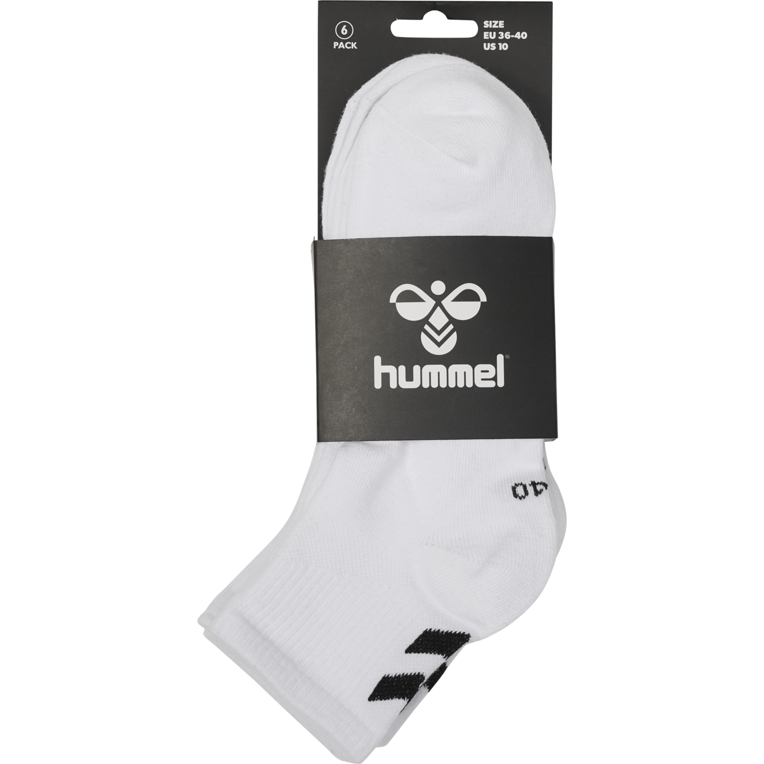 hmlCHEVRON 6-PACK  MID CUT SOCKS, WHITE/WHITE, packshot