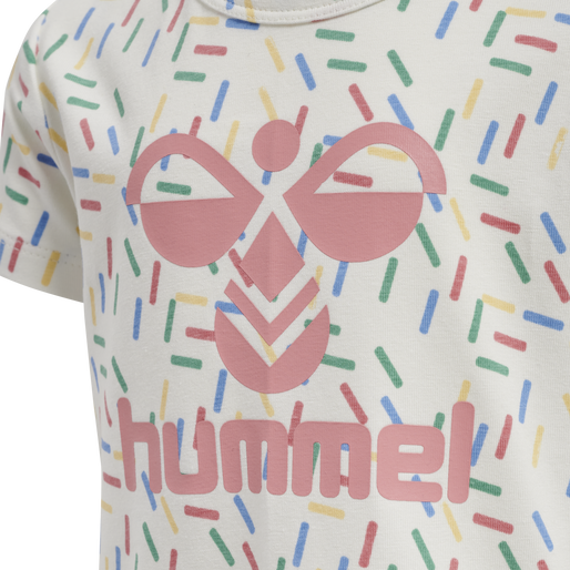hmlAURORA DRESS S/S, MARSHMALLOW, packshot