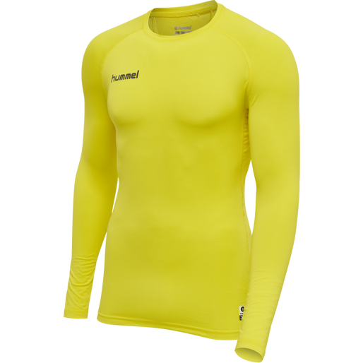 HML FIRST PERFORMANCE JERSEY L/S, BLAZING YELLOW, packshot