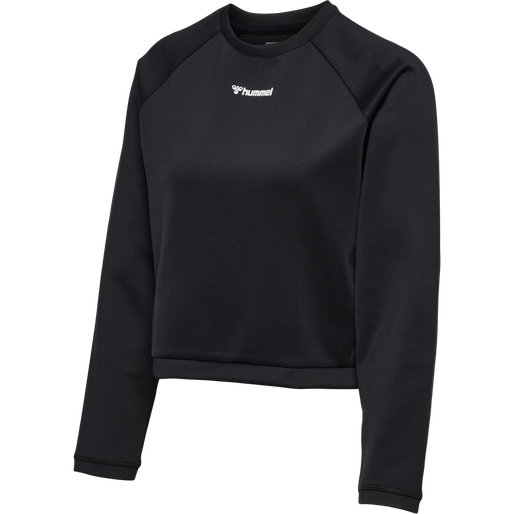 hmlMT KALU SHORT SWEATSHIRT, BLACK, packshot