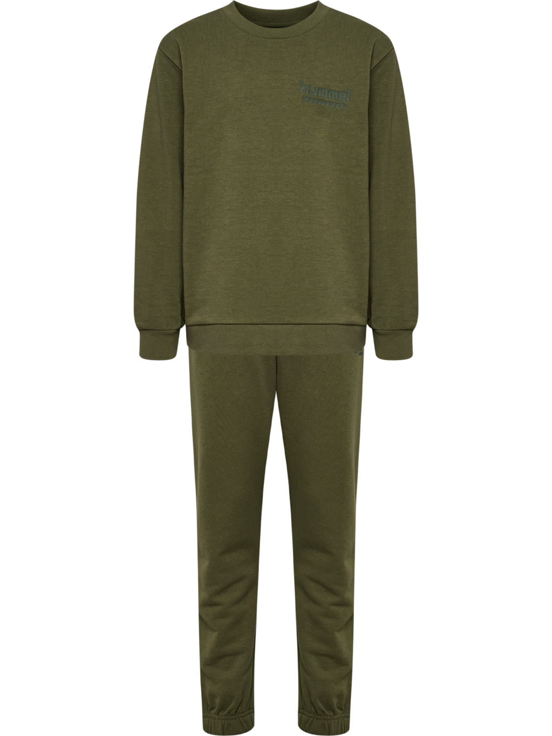 hmlJR BASE SWEAT SET, WINTER MOSS, packshot