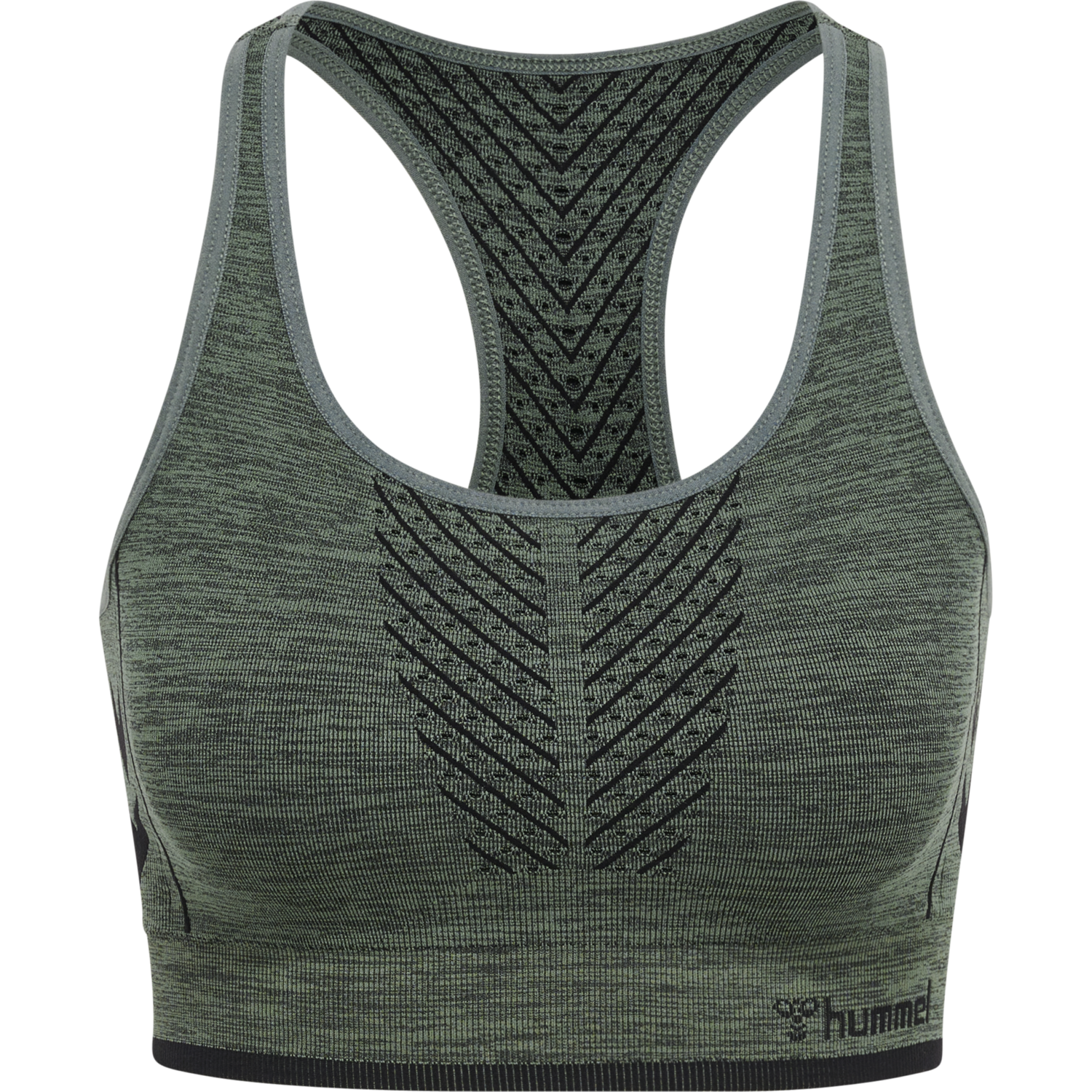 hmlMT ALY SEAMLESSS SPORTS TOP, NORTH ATLANTIC/BLACK MELANGE, packshot