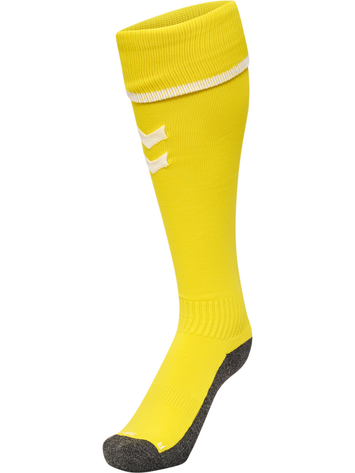 hmlCORE FOOTBALL SOCKS, BLAZING YELLOW/WHITE, packshot