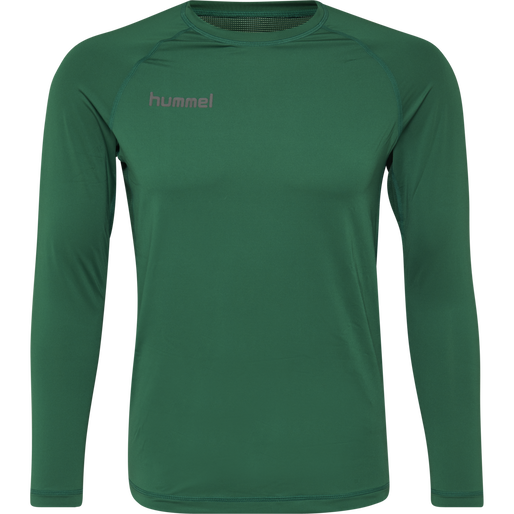 HUMMEL FIRST PERFORMANCE JERSEY L/S, EVERGREEN, packshot