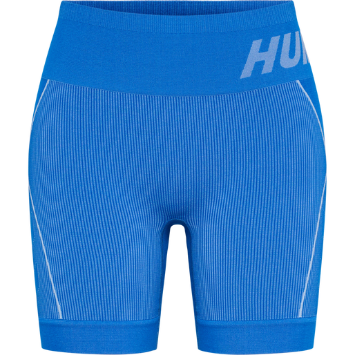 hmlTE CHRISTEL SEAMLESS SHORTS, PLACID BLUE/LAPIS BLUE MELANGE, packshot